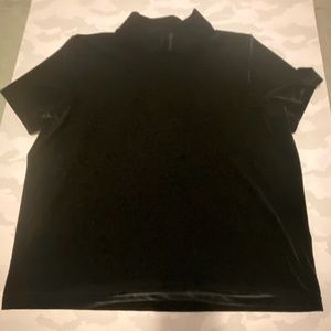Madewell black velvet shirt